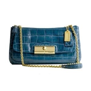 Coach Kristin Embossed Croc Willow Shoulder Bag